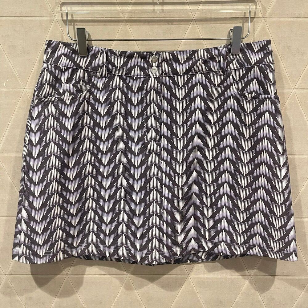 Slazenger Golf Skort Skirt Chevron Print Icy Purple 10 EUC